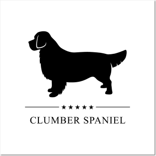 Clumber Spaniel Black Silhouette Posters and Art